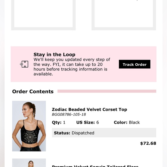 NWT Zodiac black velvet beaded corset festival crop top - Picture 8 of 8